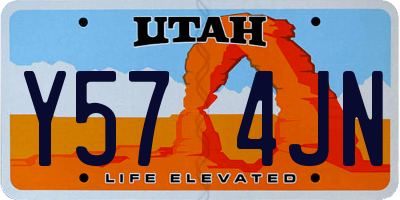 UT license plate Y574JN