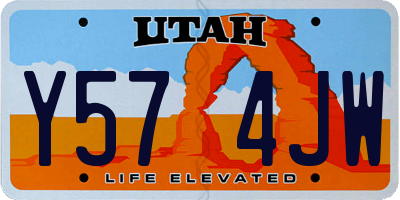 UT license plate Y574JW