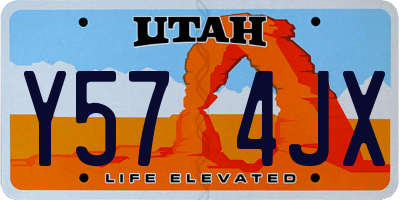 UT license plate Y574JX