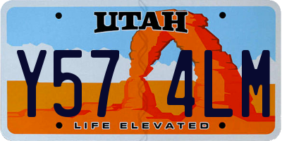 UT license plate Y574LM