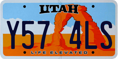 UT license plate Y574LS