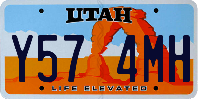 UT license plate Y574MH