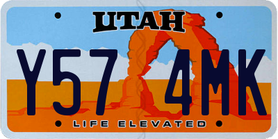 UT license plate Y574MK