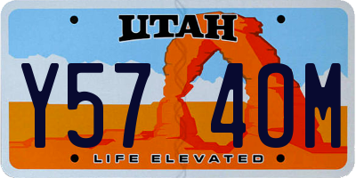UT license plate Y574OM