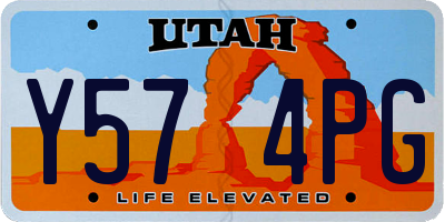 UT license plate Y574PG