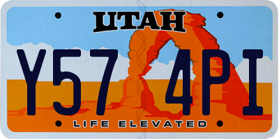 UT license plate Y574PI
