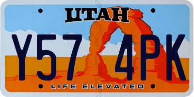 UT license plate Y574PK