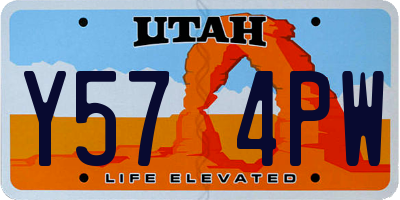 UT license plate Y574PW