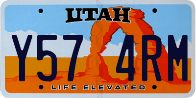 UT license plate Y574RM