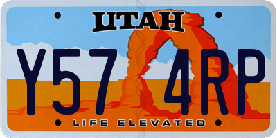 UT license plate Y574RP