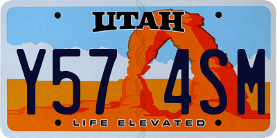 UT license plate Y574SM