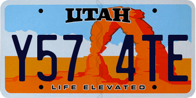 UT license plate Y574TE