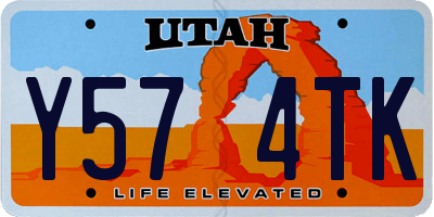 UT license plate Y574TK