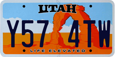 UT license plate Y574TW