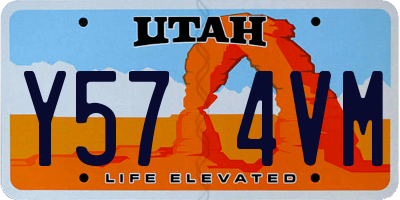 UT license plate Y574VM