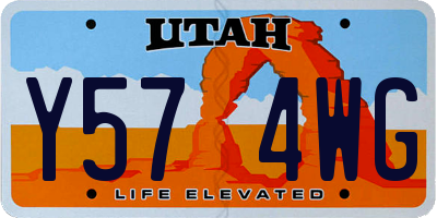 UT license plate Y574WG