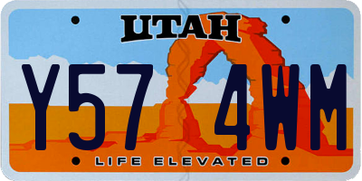 UT license plate Y574WM