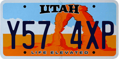 UT license plate Y574XP