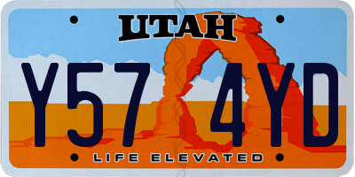 UT license plate Y574YD