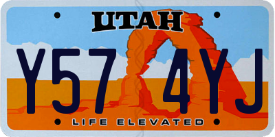 UT license plate Y574YJ