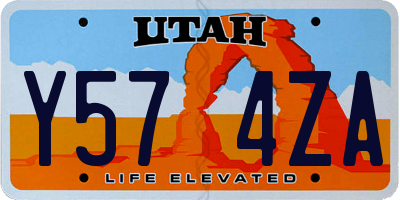 UT license plate Y574ZA