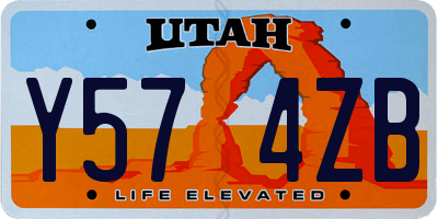 UT license plate Y574ZB