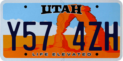 UT license plate Y574ZH