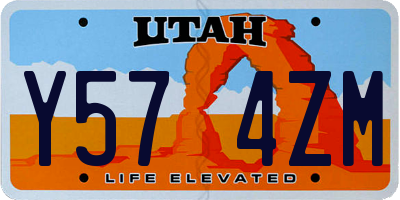 UT license plate Y574ZM
