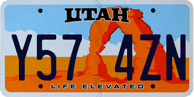 UT license plate Y574ZN