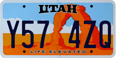 UT license plate Y574ZQ