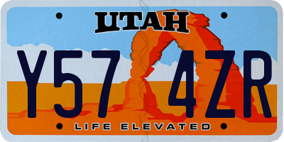 UT license plate Y574ZR