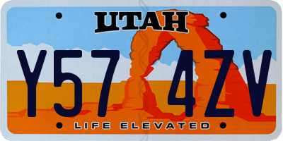 UT license plate Y574ZV