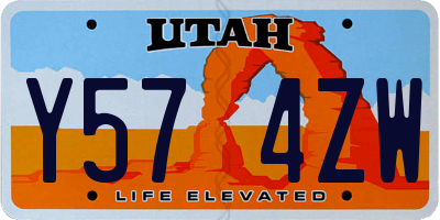 UT license plate Y574ZW