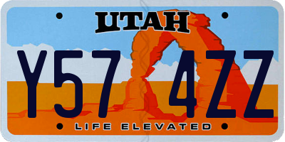 UT license plate Y574ZZ