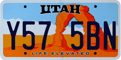UT license plate Y575BN