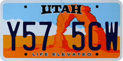 UT license plate Y575CW