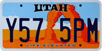 UT license plate Y575PM