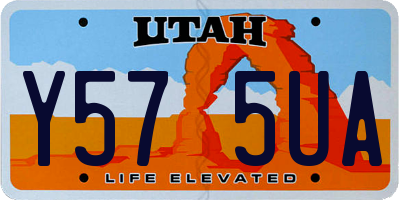 UT license plate Y575UA