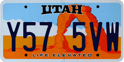 UT license plate Y575VW