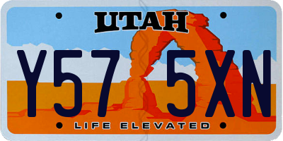 UT license plate Y575XN