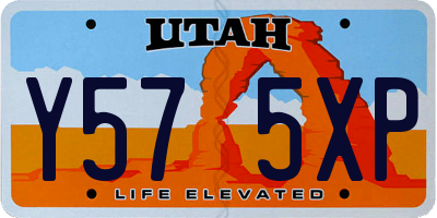UT license plate Y575XP