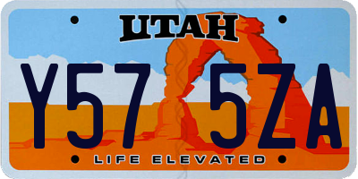 UT license plate Y575ZA