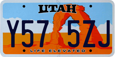 UT license plate Y575ZJ