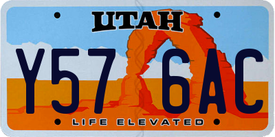 UT license plate Y576AC