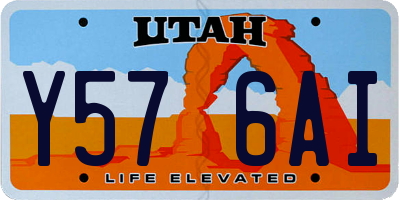 UT license plate Y576AI