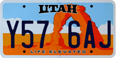 UT license plate Y576AJ