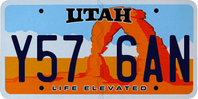 UT license plate Y576AN