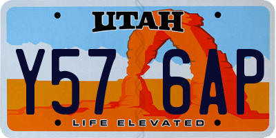 UT license plate Y576AP