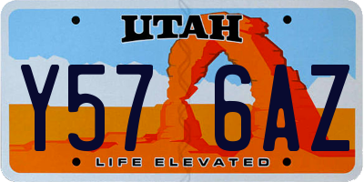 UT license plate Y576AZ