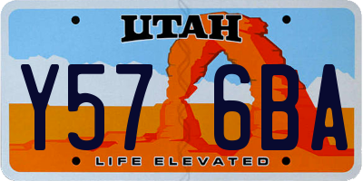 UT license plate Y576BA